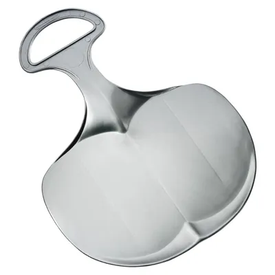 Produktbild von Lenkschlitten für Kinder & Erwachsene - robuster Poporutscher mit Griff für die Wintertage - Schlitten Germany - standard-silber
