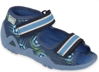 Produktbild von BEFADO Jungen  Sandaletten Klettverschluss Ball Blau 25