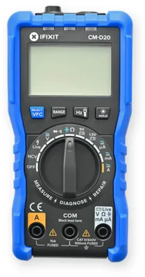 Produktbild von iFixit IF145-035-8, Digitales Multimeter, Hand-Multimeter, CAT III 500V, Schwarz, Blau, Akku