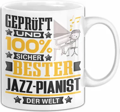 Produktbild von Jazz-Pianist Geschenk Lustiger Spruch für Jazz-Pianist Geschenkidee Bester Jazz-Pianist Der Welt (Weiß)