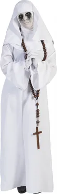 Produktbild von Geister-Nonne Horrorkostüm für Damen weiss