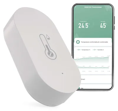 GoSmart Digitální teploměr s vlhkoměrem, bezdrátové čidlo, ZigBee EGS0102 
