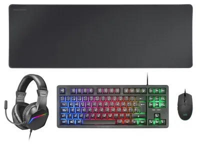 Produktbild von Mars Gaming MCP-RGB3, Kabelgebunden, USB, Membran Key Switch, QWERTY, RGB-LED, Schwarz