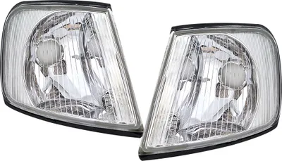 Produktbild von Frontblinker Set für Audi A3 8L 96-00 Blinker Klarglas Chrom Weiß + Fassung