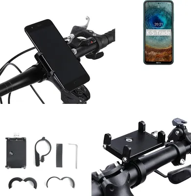 Produktbild von K-S-Trade Handyhalterung für das Fahrrad kompatibel mit Nokia X10 Halter Lenkstange Fahrradhalterung Motorrad Bike Mount Befestigung Smartphone Handy