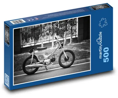 Obrázek produktu pro Puzzle 500 Retro motocykl v černobílé - martinpuzzle