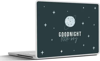 Produktbild von MuchoWow® Laptop Aufkleber Sticker Cover Sprichwörter - Jungen - Gute Nacht kleiner Junge - Zitate - Kinder - Kinder - Junge 31x22.5 cm - Laptop-Deko