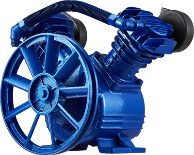 Produktbild von SucceBuy Air-Kompressorpumpenkopf, 3 PS 6,25CFM @ 90psi, doppelzylinderöl geschmiert, einstufiges V-Typ-Gusseisen, max. 116Psi Druck, Kolbenpumpenkopfersatz