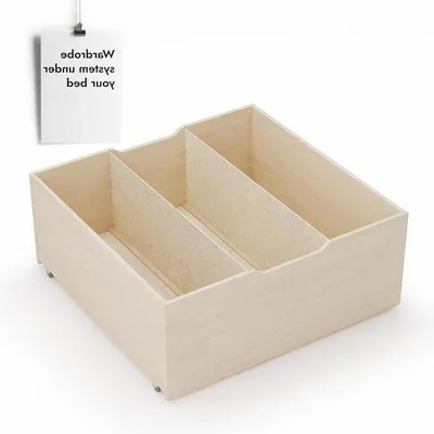 Produktbild von Holz Lagerbox 97x104cm mit Rädern und Fächern