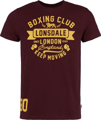 Immagine prodotto di T-shirt uomo regular fit GRUTING Oxblood/Yellow XL Lonsdale