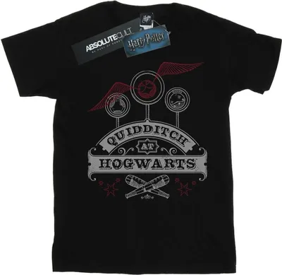 Produktbild von Harry Potter - "Quidditch At Hogwarts" T-Shirt für Damen BI26254 (L) (Schwarz)