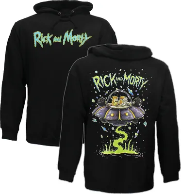 Produktbild von Rick and Morty Sweater Spacecruiser Pullover Hoodie Schwarz – Offizielles Merchandise -  M