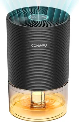 Produktbild von Conopu Luftentfeuchter 300ml/Tag elektrisch leise energiesparend für Räume bis 15 m² mit Nachtlicht 7 Farben Auto Abschaltung 600ml Tank