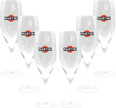 Produktbild von Martini Prosecco Glas Flöten Gläser Set - 6x Sekt glas