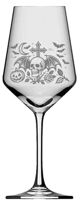 Produktbild von Exoda Weinglas Gothic Totenkopf 350ml spülmaschinenfest