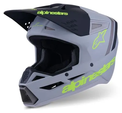 Image de Casque Alpinestars Sm3 Radium, couleur : gris/bleu/noir/jaune, taille : 2XL