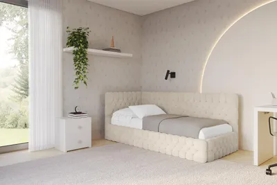 Produktbild von ALTDECOR Jugendbett mit Bettkasten MULY - 80x200 - Beige - Monolith 04 - Bett mit Matratze - Rechts angeordnet - Einzelbett mit Stauraum - Polsterbett Kinderbett