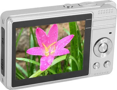 Obrázek produktu pro Digitální fotoaparát PUSOKEI, 50 MP, FHD 1080P, 16x zoom, automatické zaostřování, kamera pro vlogování, stříbrný
