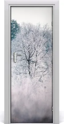 Produktbild von Tulup Türaufkleber 75x205 cm Dekorative Aufkleber Selbstklebend Wasserdichte Tapete Abnehmbar Schlafzimmer Wohnzimmer Wohnkultur - Wald im Winter