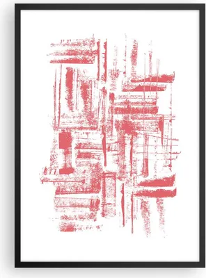 Produktbild von Gerahmtes Poster - Schwarzer Rahmen - Rot Textur Muster - 50x70 cm - Wand Bild - Wanddeko - Wandbilder - Kunstposter - Wandposter - Bilderrahmen - Bilder - Kunstdruck - P2BPA50x70-5048
