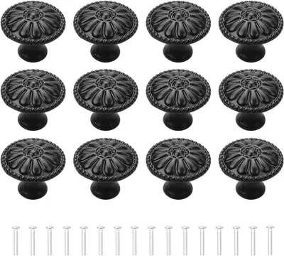 Produktbild von Möbelknöpfe 12 Stück, Kunststoff, 32 mm, für Schrank, Schubladen, Kommode