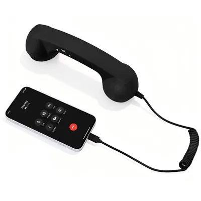 Produktbild von Retro Telefonhörer Typ-C, Kabel-Telefonhörer für Smartphone, Anrufe, Meetings & Videokonferenzen