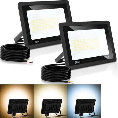 Produktbild von TolleTour LED Fluter LED Strahler LED Baustrahler 2X 50W 3 Farbe 3000/4000/6500K Floodlight mit IP66 Wasserdicht