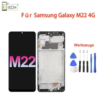 Produktbild von Für Samsung Galaxy M22 2021 M225 LCD Display mit Rahmen Touchscreen Bildschirm