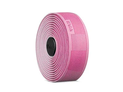 A roll of pink handlebar tape for a bicycle, with the brand name 'FIZIK' embossed on it.