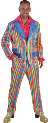 Produktbild von M212239-S-A bunt Herren Disco Anzug Partyanzug Prollo Gr.S