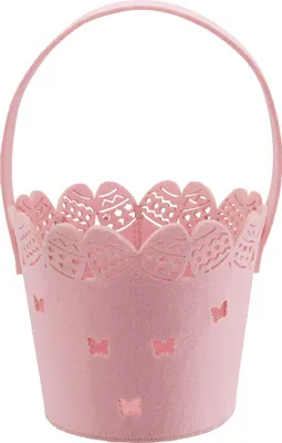 Produktbild von Osterdeko Korb 16,5 x 14 cm rosa