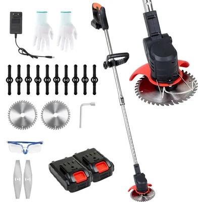 Image de TolleTour Coupe-herbe électrique Débroussailleuse 18 krpm avec 2 batteries 21V 1500ma chargeur