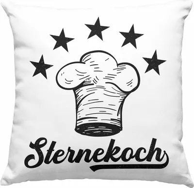 Produktbild von Trendation - Koch Geschenk Deko-Kissen mit Füllung 40x40 Sternekoch Geschenkidee Lustiger Spruch (Grün)