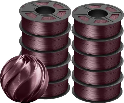 Produktbild von 3D-Drucker-Filament, 1,75 mm Durchmesser, 10 Rollen, blasenfrei, TPUSILK 10BD