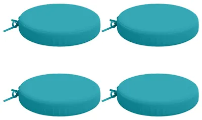Productafbeelding van Zitkussens SOEST 4 st 100% Polyester Turquoise Ø 35 x 7 cm