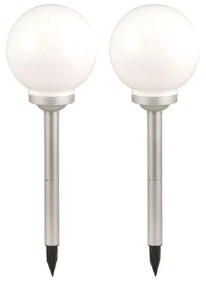 Produktbild von 2er Set LED Solarkugel Steckleuchten, H 62 cm