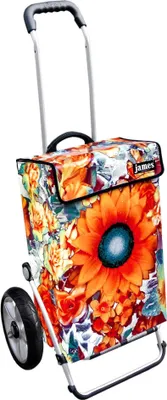 Produktbild von James Einkaufstrolley - NOSTALGHIA - stabiler Einkaufswagen mit individuellem Design - einfarbig: orange in Ausführung: Royal-Leichtraeder