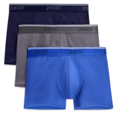 Productafbeelding van 2(x)ist)IST heren zwemshorts, katoen, stretch, 3-pack, kleuren: Eclipse/Leine/Blei