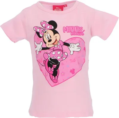 Immagine prodotto di T-shirt Disney Minnie Mouse per bambini con stampa in cotone a maniche corte taglia 5 anni rosa