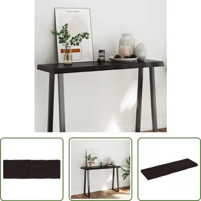 Produktbild von The Living Store Tischplatte 120x40x(2-6) cm Massivholz Behandelt Baumkante