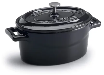 Produktbild von Pentole Agnelli Slowcook Kasserolle oval mit 2 Griffen, aus Gusseisen 0.4 litri