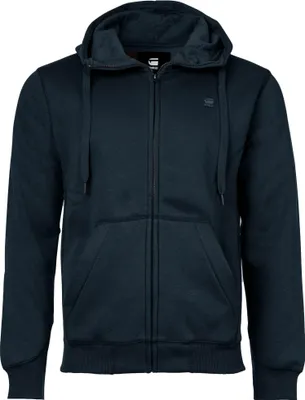 Immagine prodotto di Giacca in felpa da uomo G-STAR - Premium Core, loungewear, zip, cappuccio, monocolore blu scuro (Salute) L