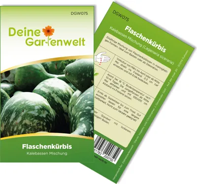 Produktbild von Flaschenkürbis Mischung Samen - Lagenaria siceraria - Flaschenkürbissamen - Gemüsesamen - Saatgut für 5-6 Pflanzen