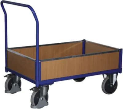 Produktbild von Kastenwagen mit Holz - Ladefläche 750 x 1.210 mm (BxT) - Traglast 500 kg