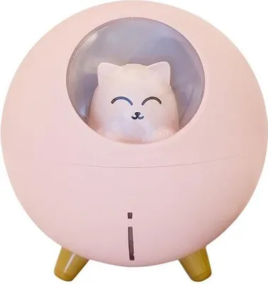 Image de USB 220ml Mini Cool Mist humidificateur d'air avec 7 couleurs LED veilleuse pour la maison bureau chambre de bébé voiture - Rose
