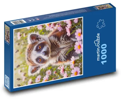 Zdjęcie produktu dla Puzzle 1000 Lemur wśród kwiatów - martinpuzzle