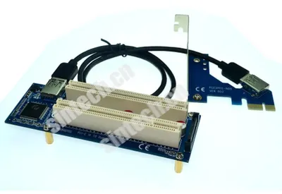 Produktbild von Sintech PCI-E Express X1 zu Dual PCI Riser Extender Karte mit Low Profile Halterung