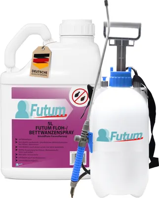 Produktbild von Futum 5L + Sprüher Biozidfreies Bettwanzen Spray Floh Mittel Flöhe Bettwanzen bekämpfen