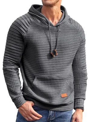 Produktbild von Herren Hoodie mit langen Ärmeln und Kängurutasche