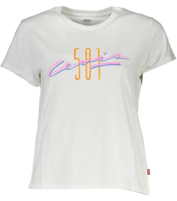 Produktbild von Stylisches Damen Kurzarm-T-Shirt in Weiß mit Logo-Print